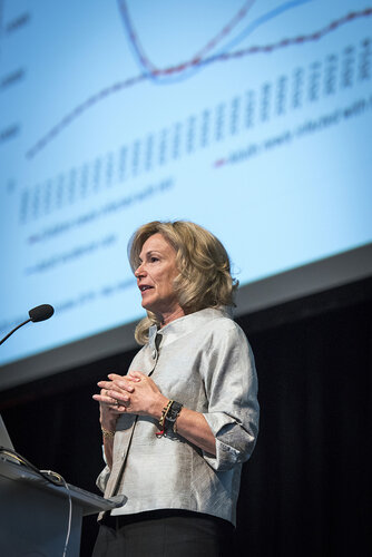 21st International AIDS Conference (AIDS 2016), Durban, South Africa.
Photo shows Ambassador Deborah Birx, US Global AIDS Coordinator & US Special Representative for Global Health Diplomacy, speaking at the PEPFAR Annual Meeting.
Photo©International AIDS Society/Steve Forrest/Workers' Photos