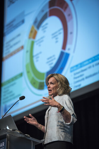 21st International AIDS Conference (AIDS 2016), Durban, South Africa.
Photo shows Ambassador Deborah Birx, US Global AIDS Coordinator & US Special Representative for Global Health Diplomacy, speaking at the PEPFAR Annual Meeting.
Photo©International AIDS Society/Steve Forrest/Workers' Photos