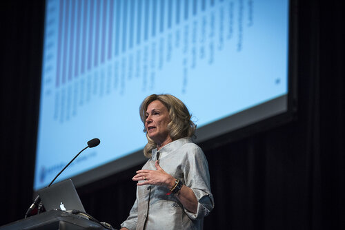 21st International AIDS Conference (AIDS 2016), Durban, South Africa.
Photo shows Ambassador Deborah Birx, US Global AIDS Coordinator & US Special Representative for Global Health Diplomacy, speaking at the PEPFAR Annual Meeting.
Photo©International AIDS Society/Steve Forrest/Workers' Photos