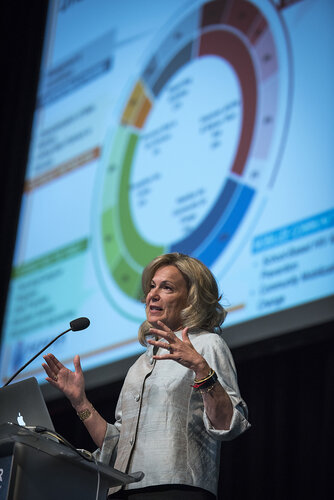 21st International AIDS Conference (AIDS 2016), Durban, South Africa.
Photo shows Ambassador Deborah Birx, US Global AIDS Coordinator & US Special Representative for Global Health Diplomacy, speaking at the PEPFAR Annual Meeting.
Photo©International AIDS Society/Steve Forrest/Workers' Photos
