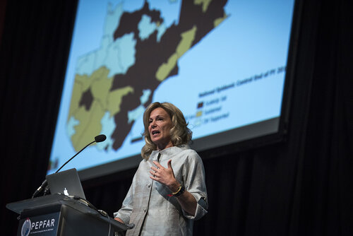 21st International AIDS Conference (AIDS 2016), Durban, South Africa.
Photo shows Ambassador Deborah Birx, US Global AIDS Coordinator & US Special Representative for Global Health Diplomacy, speaking at the PEPFAR Annual Meeting.
Photo©International AIDS Society/Steve Forrest/Workers' Photos