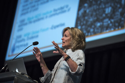 21st International AIDS Conference (AIDS 2016), Durban, South Africa.
Photo shows Ambassador Deborah Birx, US Global AIDS Coordinator & US Special Representative for Global Health Diplomacy, speaking at the PEPFAR Annual Meeting.
Photo©International AIDS Society/Steve Forrest/Workers' Photos