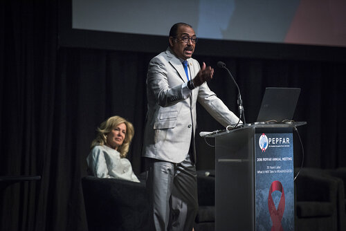 21st International AIDS Conference (AIDS 2016), Durban, South Africa.
Photo shows Michel Sidibé, Executive Director, UNAIDS, speaking at the PEPFAR Annual Meeting.
Photo©International AIDS Society/Steve Forrest/Workers' Photos