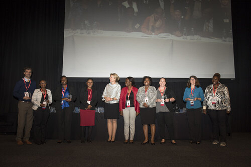 21st International AIDS Conference (AIDS 2016), Durban, South Africa.
Photo shows the PEPFAR Annual Awards ceremony.
Photo©International AIDS Society/Steve Forrest/Workers' Photos