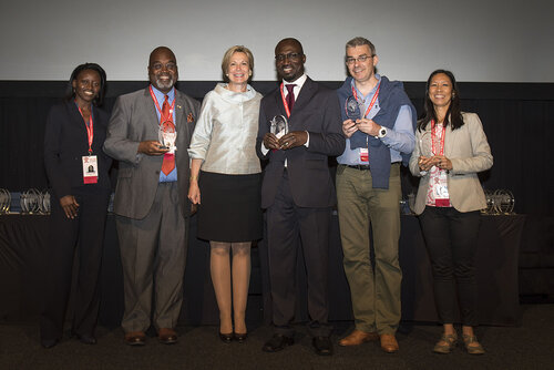 21st International AIDS Conference (AIDS 2016), Durban, South Africa.
Photo shows the PEPFAR Annual Awards ceremony.
Photo©International AIDS Society/Steve Forrest/Workers' Photos