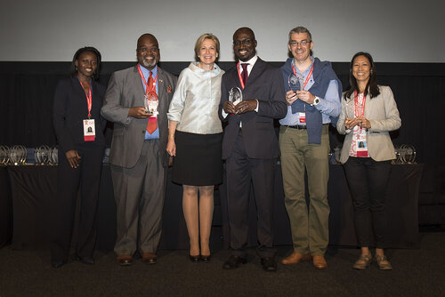21st International AIDS Conference (AIDS 2016), Durban, South Africa.
Photo shows the PEPFAR Annual Awards ceremony.
Photo©International AIDS Society/Steve Forrest/Workers' Photos