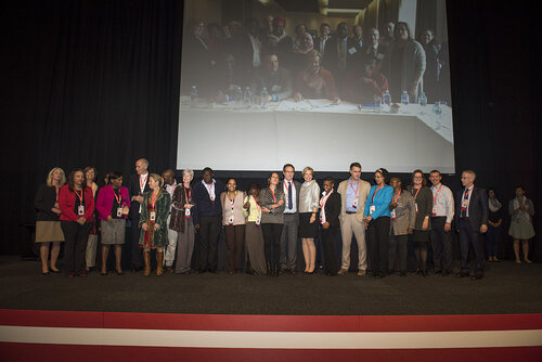 21st International AIDS Conference (AIDS 2016), Durban, South Africa.
Photo shows the PEPFAR Annual Awards ceremony.
Photo©International AIDS Society/Steve Forrest/Workers' Photos