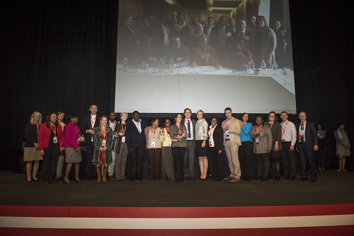 21st International AIDS Conference (AIDS 2016), Durban, South Africa.
Photo shows the PEPFAR Annual Awards ceremony.
Photo©International AIDS Society/Steve Forrest/Workers' Photos