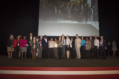 21st International AIDS Conference (AIDS 2016), Durban, South Africa.
Photo shows the PEPFAR Annual Awards ceremony.
Photo©International AIDS Society/Steve Forrest/Workers' Photos
