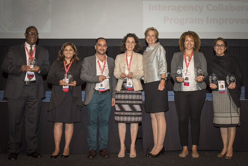 21st International AIDS Conference (AIDS 2016), Durban, South Africa.
Photo shows the PEPFAR Annual Awards ceremony.
Photo©International AIDS Society/Steve Forrest/Workers' Photos