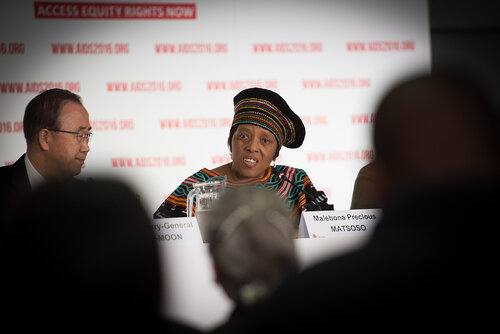 21st International AIDS Conference (AIDS 2016), Durban, South Africa. Photo shows: UNDP Press Conference. Malebona Precious Matsoso. Photo©International AIDS Society/Marcus Rose