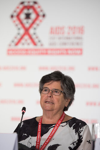 21st International AIDS Conference (AIDS 2016), Durban, South Africa. Photo shows: UNDP Press Conference. Ruth Dreifuss. Photo©International AIDS Society/Marcus Rose