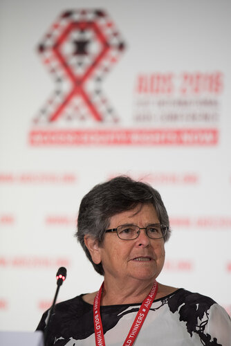 21st International AIDS Conference (AIDS 2016), Durban, South Africa. Photo shows: UNDP Press Conference. Ruth Dreifuss. Photo©International AIDS Society/Marcus Rose