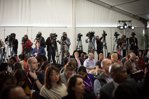 21st International AIDS Conference (AIDS 2016), Durban, South Africa. Photo shows: UNDP Press Conference. Photo©International AIDS Society/Marcus Rose