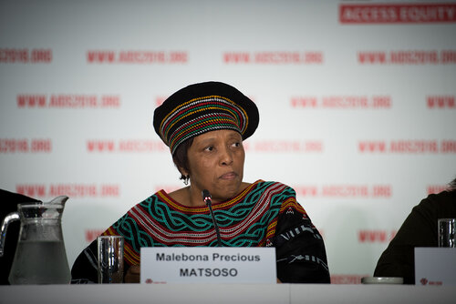 21st International AIDS Conference (AIDS 2016), Durban, South Africa. Photo shows: UNDP Press Conference. Malebona Precious Matsoso. Photo©International AIDS Society/Marcus Rose