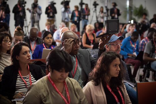 21st International AIDS Conference (AIDS 2016), Durban, South Africa. Photo shows: UNDP Press Conference. Photo©International AIDS Society/Marcus Rose