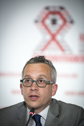 21st International AIDS Conference (AIDS 2016), Durban, South Africa.
Photo shows HIV Prevention and Treatment among Women and Girls" Press Conference.
Jared Baeten, Vice Chair, Global Health, University of Washington 
Photo©International AIDS Society/Steve Forrest/Workers' Photos