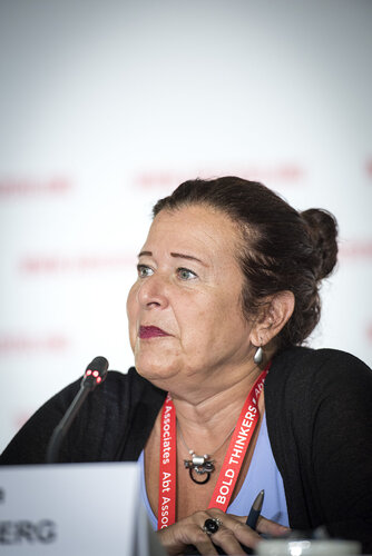 21st International AIDS Conference (AIDS 2016), Durban, South Africa.
Photo shows HIV Prevention and Treatment among Women and Girls" Press Conference.
Photo shows Zeda Rosenberg, CEO, International Partnership for Microbicides speaking.
Photo©International AIDS Society/Steve Forrest/Workers' Photos