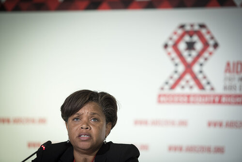 21st International AIDS Conference (AIDS 2016), Durban, South Africa.
Photo shows HIV Prevention and Treatment among Women and Girls" Press Conference.
From left to right: Kimberly Smith, Vice President for Global Medical Strategy and Head of Research and Development, ViiV Healthcare.
Photo©International AIDS Society/Steve Forrest/Workers' Photos