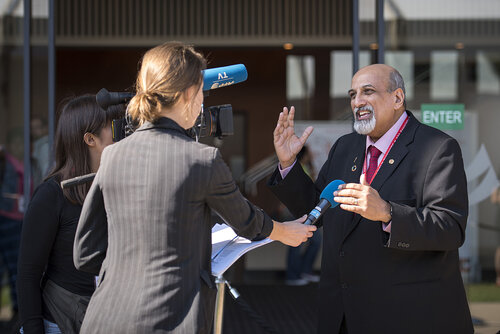 21st International AIDS Conference (AIDS 2016), Durban, South Africa.
Photo shows HIV Prevention and Treatment among Women and Girls" Press Conference.
Photo shows Salim S. Abdool Karim, Director, Centre for the AIDS Program of Research in South Africa (CAPRISA).
Photo©International AIDS Society/Steve Forrest/Workers' Photos