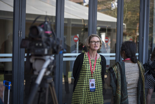 21st International AIDS Conference (AIDS 2016), Durban, South Africa.
Photo shows HIV Prevention and Treatment among Women and Girls" Press Conference.
Photo©International AIDS Society/Steve Forrest/Workers' Photos