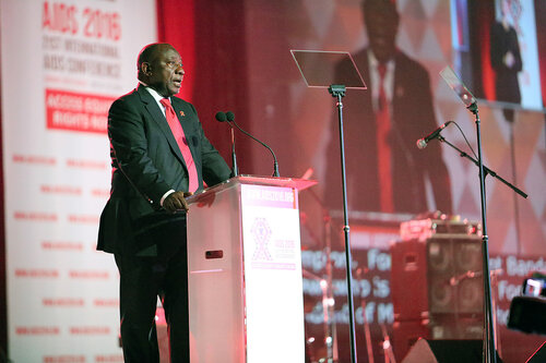 21st International AIDS Conference (AIDS 2016), Durban, South Africa.
Monday 18th July 2016, VENUE : Durban ICC Main Hall
Opening Ceremony
Speaker : Deputy President of South Africa : Cyril Ramaphosa
Photo©International AIDS Society/Abhi Indrarajan