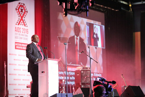 21st International AIDS Conference (AIDS 2016), Durban, South Africa.
Monday 18th July 2016, VENUE : Durban ICC Main Hall
Opening Ceremony
Speaker : Deputy President of South Africa : Cyril Ramaphosa
Photo©International AIDS Society/Abhi Indrarajan