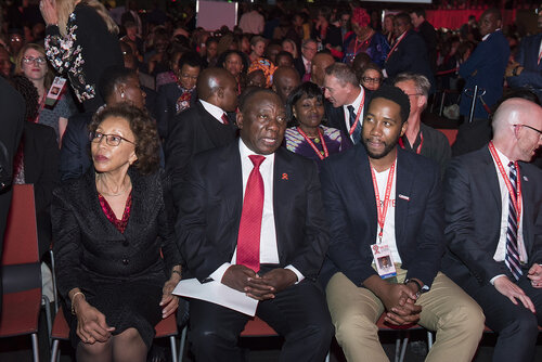 21st International AIDS Conference (AIDS 2016), Durban, South Africa.
Photo shows Charlize Theron, from the Charlize Theron Outreach Project, United States, speaking at the Opening Ceremony.
Photo©International AIDS Society/Steve Forrest/Workers' Photos