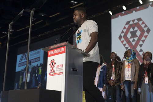 21st International AIDS Conference (AIDS 2016), Durban, South Africa.
Photo shows Charlize Theron, from the Charlize Theron Outreach Project, United States, speaking at the Opening Ceremony.
Photo©International AIDS Society/Steve Forrest/Workers' Photos
