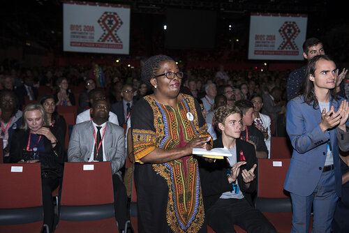 21st International AIDS Conference (AIDS 2016), Durban, South Africa.
Photo shows Charlize Theron, from the Charlize Theron Outreach Project, United States, speaking at the Opening Ceremony.
Photo©International AIDS Society/Steve Forrest/Workers' Photos