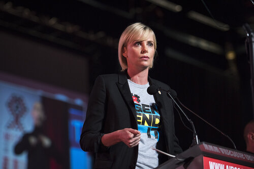 21st International AIDS Conference (AIDS 2016), Durban, South Africa.
Photo shows Charlize Theron, from the Charlize Theron Outreach Project, United States, speaking at the Opening Ceremony.
Photo©International AIDS Society/Steve Forrest/Workers' Photos