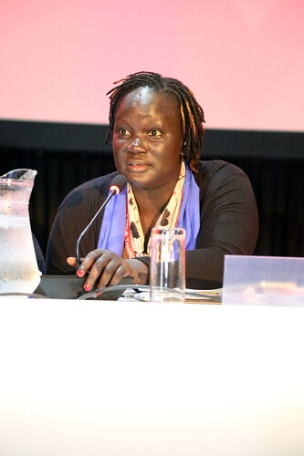 21st International AIDS Conference (AIDS 2016), Durban, South Africa.
Monday 18th July 2016, VENUE : Global Village - Room 1
GV MEET THE EXPERTS : GETTING A SEAT AT THE TABLE : YOUNG LEADERS SHARE THE HIGHS AND LOWS OF LEADERSHIP AND ACCOUNTABILITY (MOGS01)
Speaker : Jacquelyne Alesi (Uganda)
Photo©International AIDS Society/Abhi Indrarajan