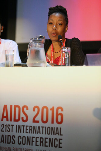 21st International AIDS Conference (AIDS 2016), Durban, South Africa.
Monday 18th July 2016, VENUE : Global Village - Room 1
GV MEET THE EXPERTS : GETTING A SEAT AT THE TABLE : YOUNG LEADERS SHARE THE HIGHS AND LOWS OF LEADERSHIP AND ACCOUNTABILITY (MOGS01)
Speaker : Ebony Johnson (USA)
Photo©International AIDS Society/Abhi Indrarajan
