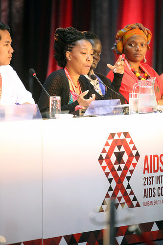 21st International AIDS Conference (AIDS 2016), Durban, South Africa.
Monday 18th July 2016, VENUE : Global Village - Room 1
GV MEET THE EXPERTS : GETTING A SEAT AT THE TABLE : YOUNG LEADERS SHARE THE HIGHS AND LOWS OF LEADERSHIP AND ACCOUNTABILITY (MOGS01)
Speaker :  Ebony Johnson (USA)
Photo©International AIDS Society/Abhi Indrarajan