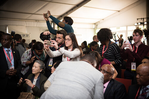 21st International AIDS Conference (AIDS 2016), Durban, South Africa. Photo shows: Official AIDS 2016 Opening Press Conference. Photo©International AIDS Society/Marcus Rose