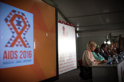 21st International AIDS Conference (AIDS 2016), Durban, South Africa. Photo shows: Official AIDS 2016 Opening Press Conference. Photo©International AIDS Society/Marcus Rose