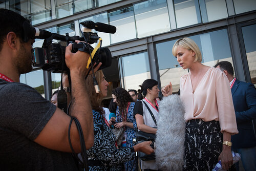 21st International AIDS Conference (AIDS 2016), Durban, South Africa. Photo shows: Official AIDS 2016 Opening Press Conference. Charlize Theron. Photo©International AIDS Society/Marcus Rose