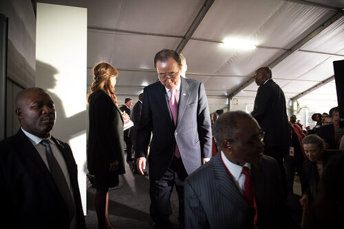 21st International AIDS Conference (AIDS 2016), Durban, South Africa. Photo shows: Official AIDS 2016 Opening Press Conference. Ban Ki-moon. Photo©International AIDS Society/Marcus Rose