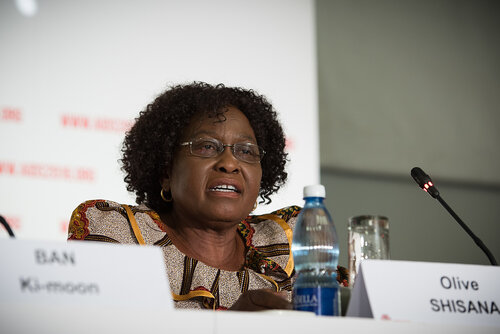 21st International AIDS Conference (AIDS 2016), Durban, South Africa. Photo shows: Official AIDS 2016 Opening Press Conference. Olive Shisana. Photo©International AIDS Society/Marcus Rose