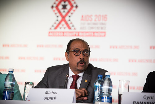 21st International AIDS Conference (AIDS 2016), Durban, South Africa. Photo shows: Official AIDS 2016 Opening Press Conference. Michel Sidibe. Photo©International AIDS Society/Marcus Rose