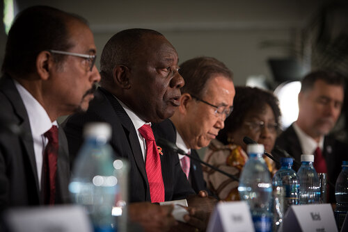 21st International AIDS Conference (AIDS 2016), Durban, South Africa. Photo shows: Official AIDS 2016 Opening Press Conference. Photo©International AIDS Society/Marcus Rose