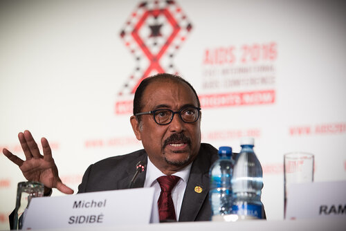 21st International AIDS Conference (AIDS 2016), Durban, South Africa. Photo shows: Official AIDS 2016 Opening Press Conference. Michel Sidibe. Photo©International AIDS Society/Marcus Rose