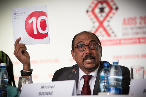 21st International AIDS Conference (AIDS 2016), Durban, South Africa. Photo shows: Official AIDS 2016 Opening Press Conference. Michel Sidibe. Photo©International AIDS Society/Marcus Rose
