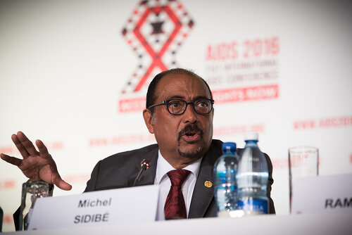 21st International AIDS Conference (AIDS 2016), Durban, South Africa. Photo shows: Official AIDS 2016 Opening Press Conference. Michel Sidibe. Photo©International AIDS Society/Marcus Rose