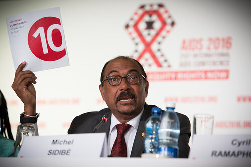21st International AIDS Conference (AIDS 2016), Durban, South Africa. Photo shows: Official AIDS 2016 Opening Press Conference. Michel Sidibe. Photo©International AIDS Society/Marcus Rose