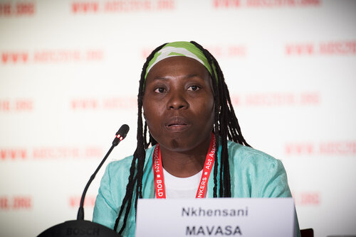 21st International AIDS Conference (AIDS 2016), Durban, South Africa. Photo shows: Official AIDS 2016 Opening Press Conference. Nkhensani Mavasa. Photo©International AIDS Society/Marcus Rose