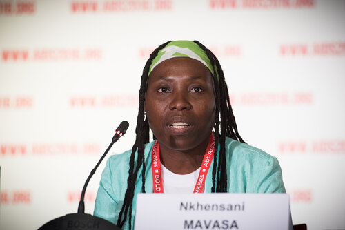 21st International AIDS Conference (AIDS 2016), Durban, South Africa. Photo shows: Official AIDS 2016 Opening Press Conference. Nkhensani Mavasa. Photo©International AIDS Society/Marcus Rose