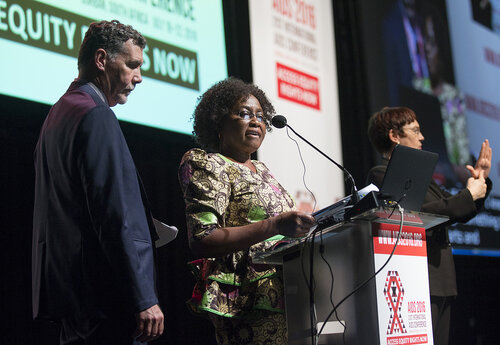 21st International AIDS Conference (AIDS 2016), Durban, South Africa.
Rapporteur & Closing Session (FRPL0208)
Closing remarks 
Chris Beyrer, Johns Hopkins University, United States 
Olive Shisana, Evidence Based Solutions, South Africa (FRPL0211), 22 July, 2016.
Photo©International AIDS Society/Rogan Ward
