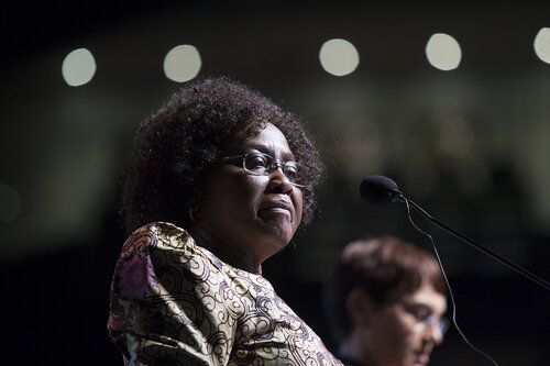 21st International AIDS Conference (AIDS 2016), Durban, South Africa.
Rapporteur & Closing Session (FRPL0208)
Closing remarks 
Olive Shisana, Evidence Based Solutions, South Africa (FRPL0211), 22 July, 2016.
Photo©International AIDS Society/Rogan Ward