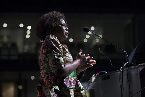 21st International AIDS Conference (AIDS 2016), Durban, South Africa.
Rapporteur & Closing Session (FRPL0208)
Closing remarks 
Olive Shisana, Evidence Based Solutions, South Africa (FRPL0211), 22 July, 2016.
Photo©International AIDS Society/Rogan Ward